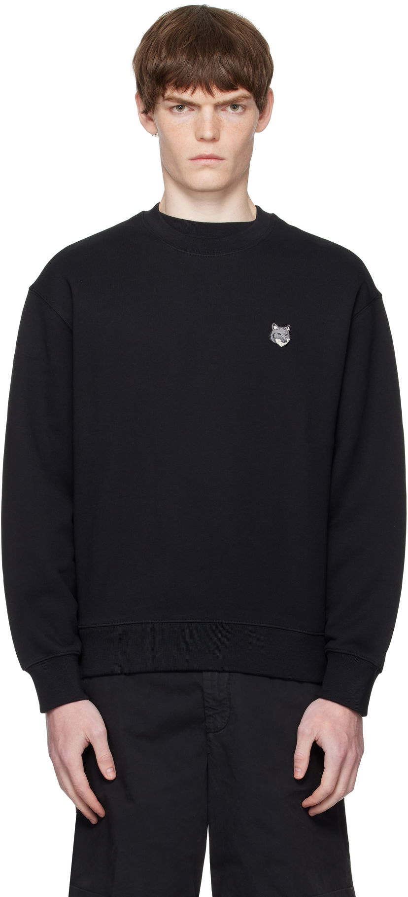 Суитчър MAISON KITSUNÉ Maison Kitsuné Fox Head Comfort Sweatshirt Черно | PM00304KM0341