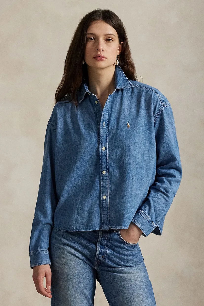 Риза Polo by Ralph Lauren Relaxed Fit Denim Shirt with Classic Collar by Polo Ralph Lauren Синьо | 211969457
