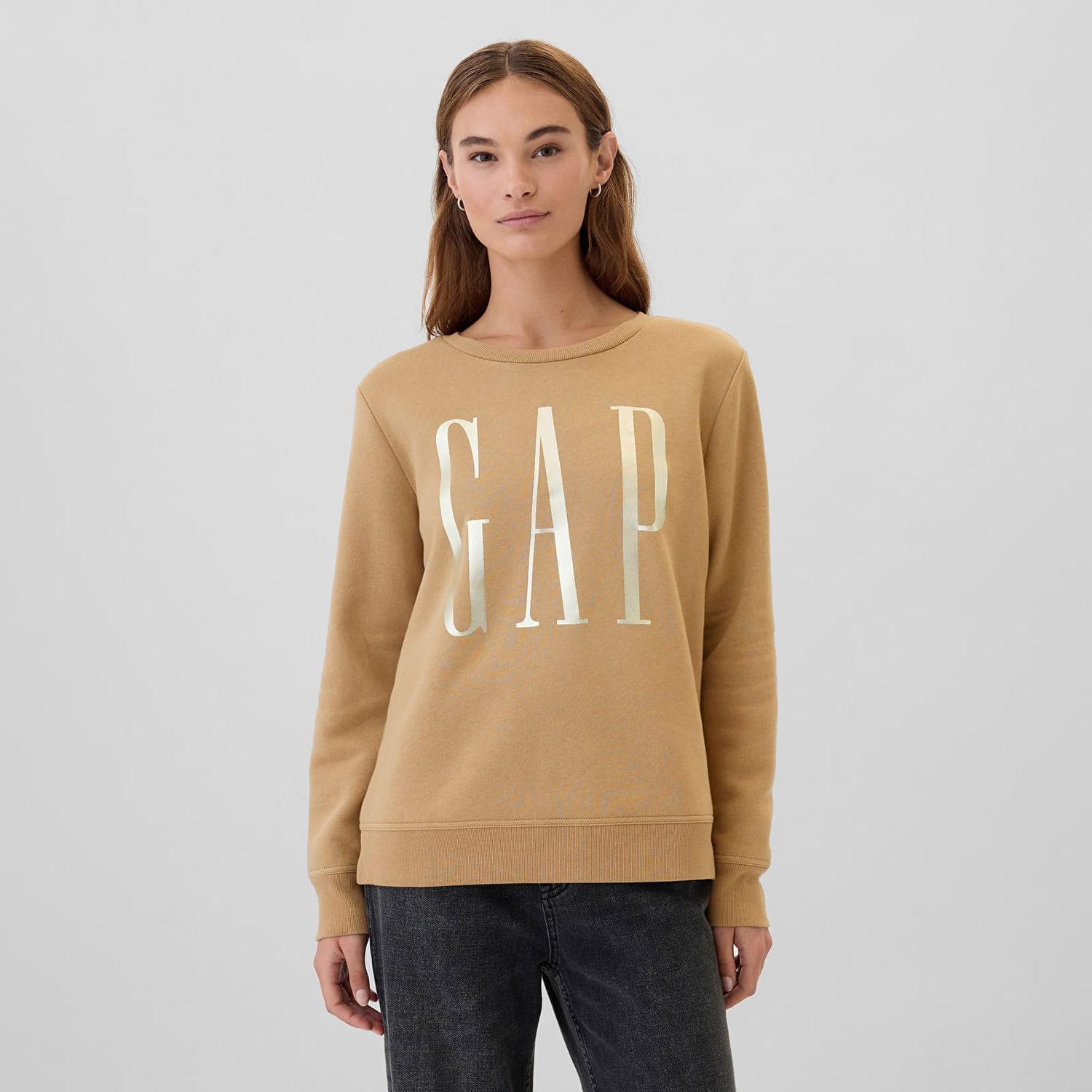 Суитчър GAP Sweatshirt Logo Sweatshirt Mojave S Бежово | 540907-07, 0