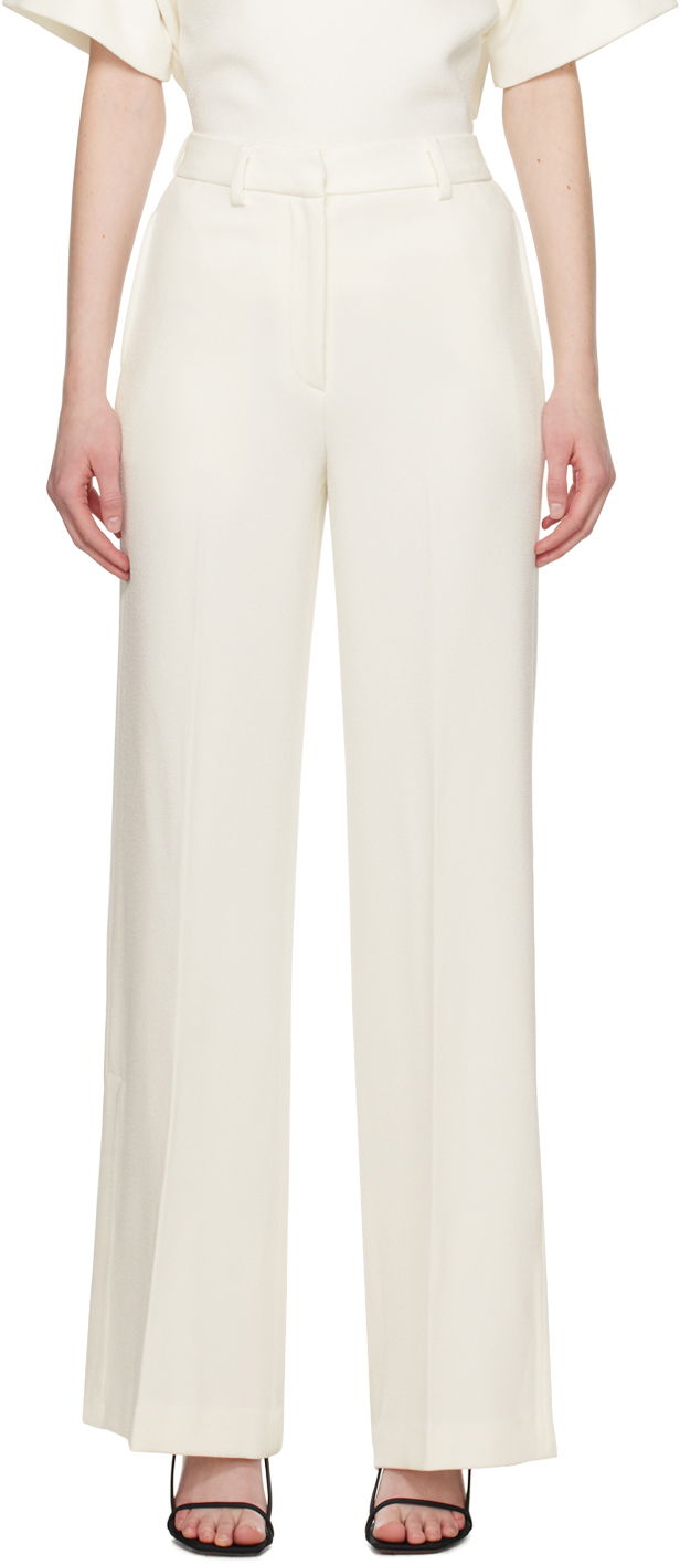 Панталони Anine Bing ANINE BING Women's Lyra High-Rise Wide-Leg Dress Pants Бяло | A-03-3275-100, 0
