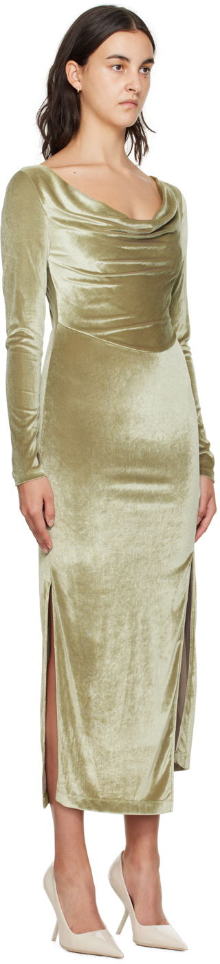Pокля Helmut Lang Helmut Lang Asymmetrical Maxi Dress Зелено | N07HW601, 1