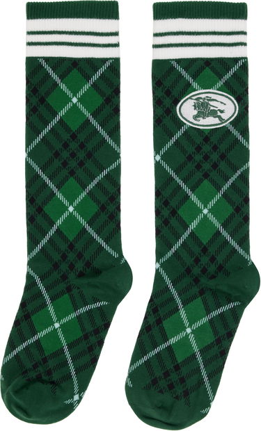 Чорапи Burberry Burberry Argyle Check Stretch Socks Зелено | 8113536, 1