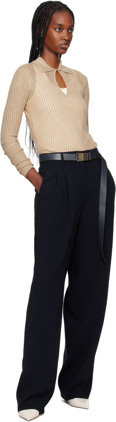 Панталони Max Mara Max Mara Neottia Pleated Wide-Leg Trousers Тъмно синьо | 2516131011600, 3