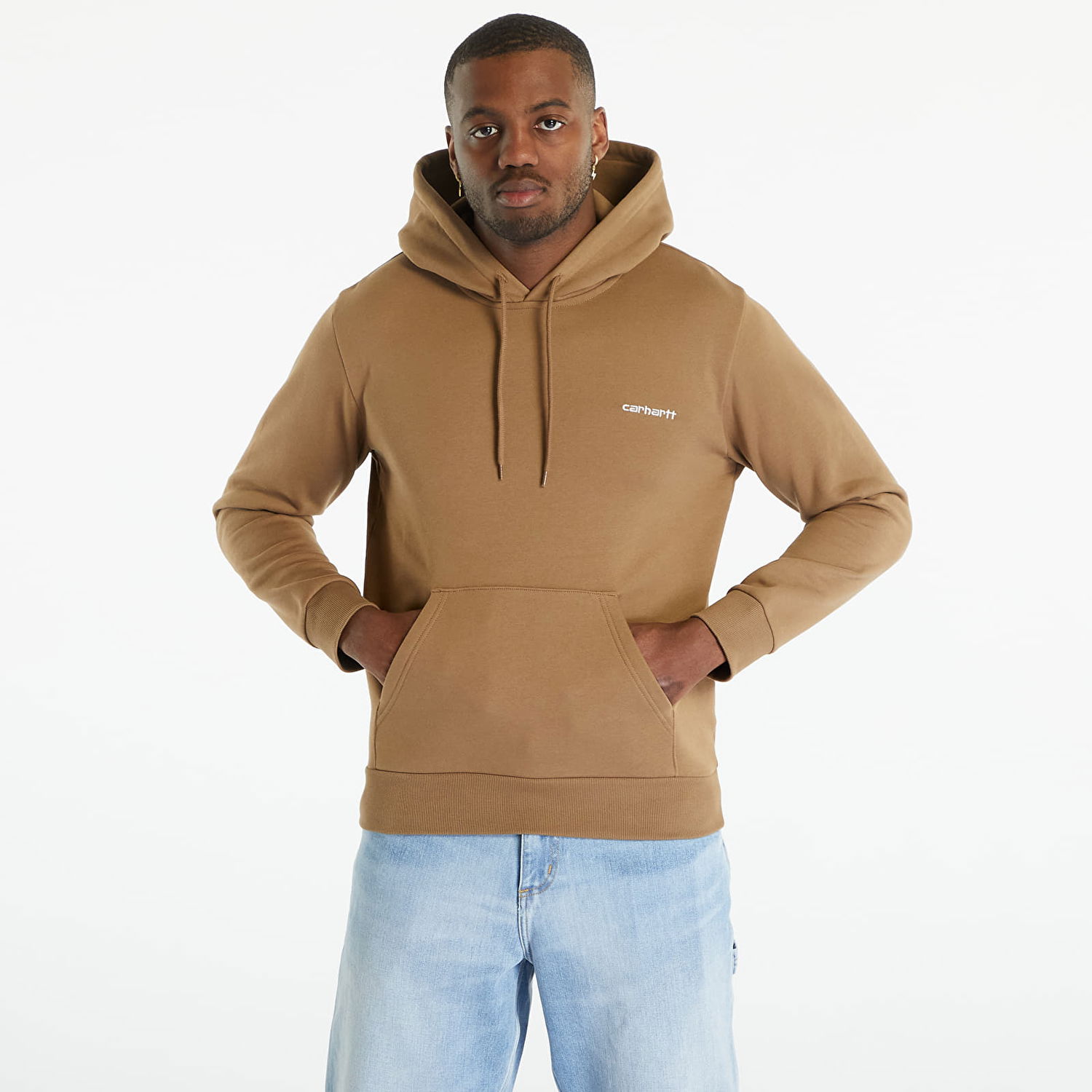 Суитчър Carhartt WIP Script Embroidery Hoodie Кафяво | I031243.1GMXX, 0