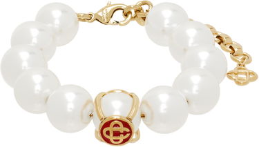 Гривна Casablanca Logo Faux-Pearl Bracelet with Gold-Tone Hardware Металик | APS25-JW-257-01, 0