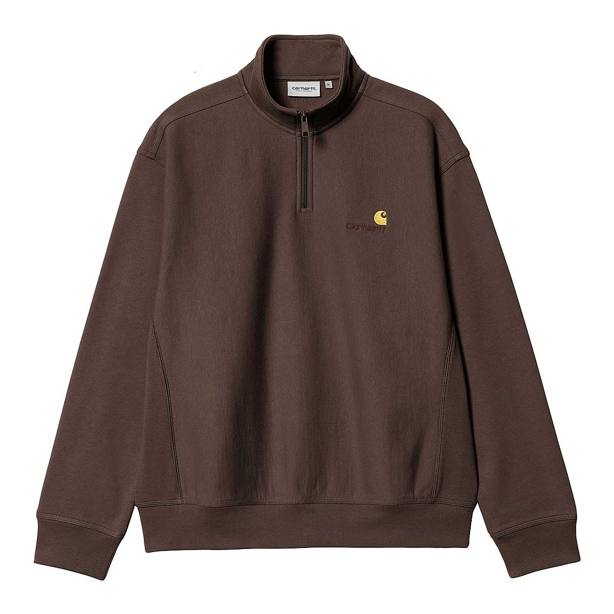 Пуловер Carhartt WIP Half Zip American Script Crewneck Кафяво | I027014.47XX, 1
