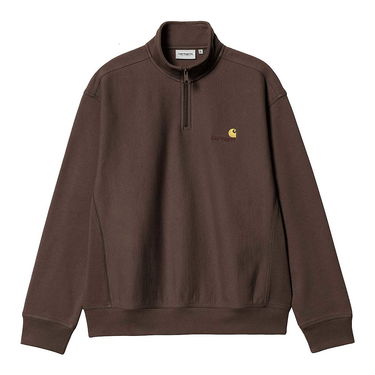 Пуловер Carhartt WIP Half Zip American Script Crewneck Кафяво | I027014.47XX, 1