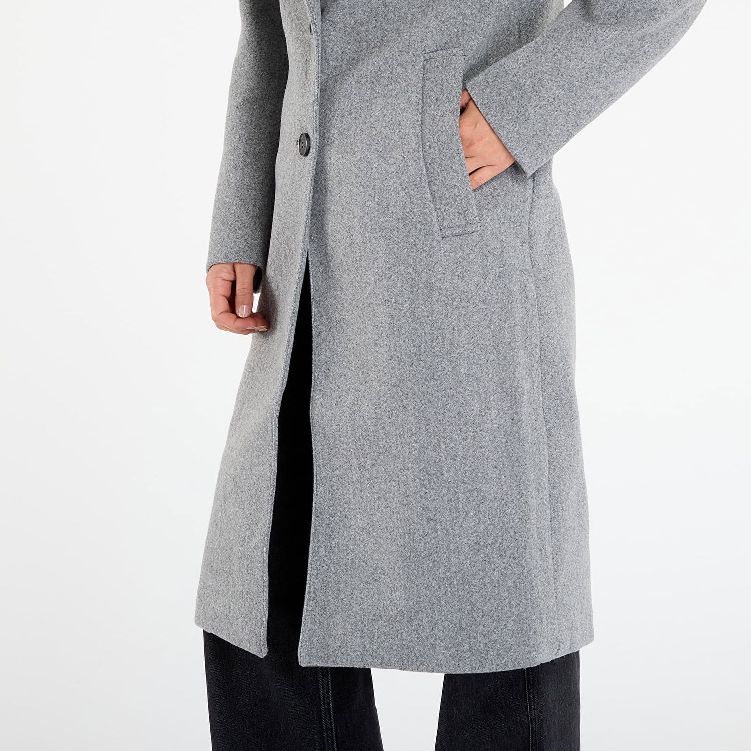 Палта Urban Classics Basic Single Breasted Lapel Coat XS Сиво | TB7075-04915, 1