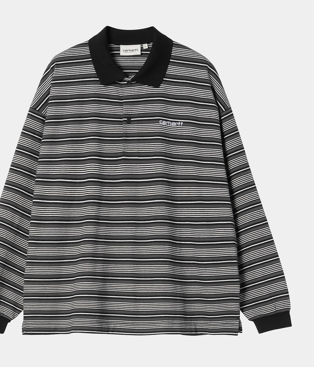 Поло тениска Carhartt WIP Long Sleeve Striped Polo Shirt Многоцветен | I035530_5, 0
