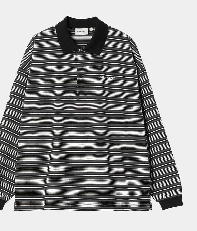 Поло тениска Carhartt WIP Long Sleeve Striped Polo Shirt Многоцветен | I035530_5