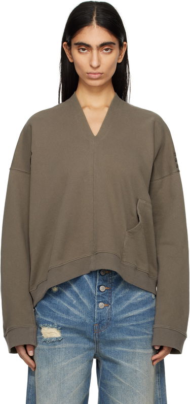 Пуловер Maison Margiela MM6 Maison Margiela V-Neck Sweatshirt Кафяво | S52GU0239 M25014, 0