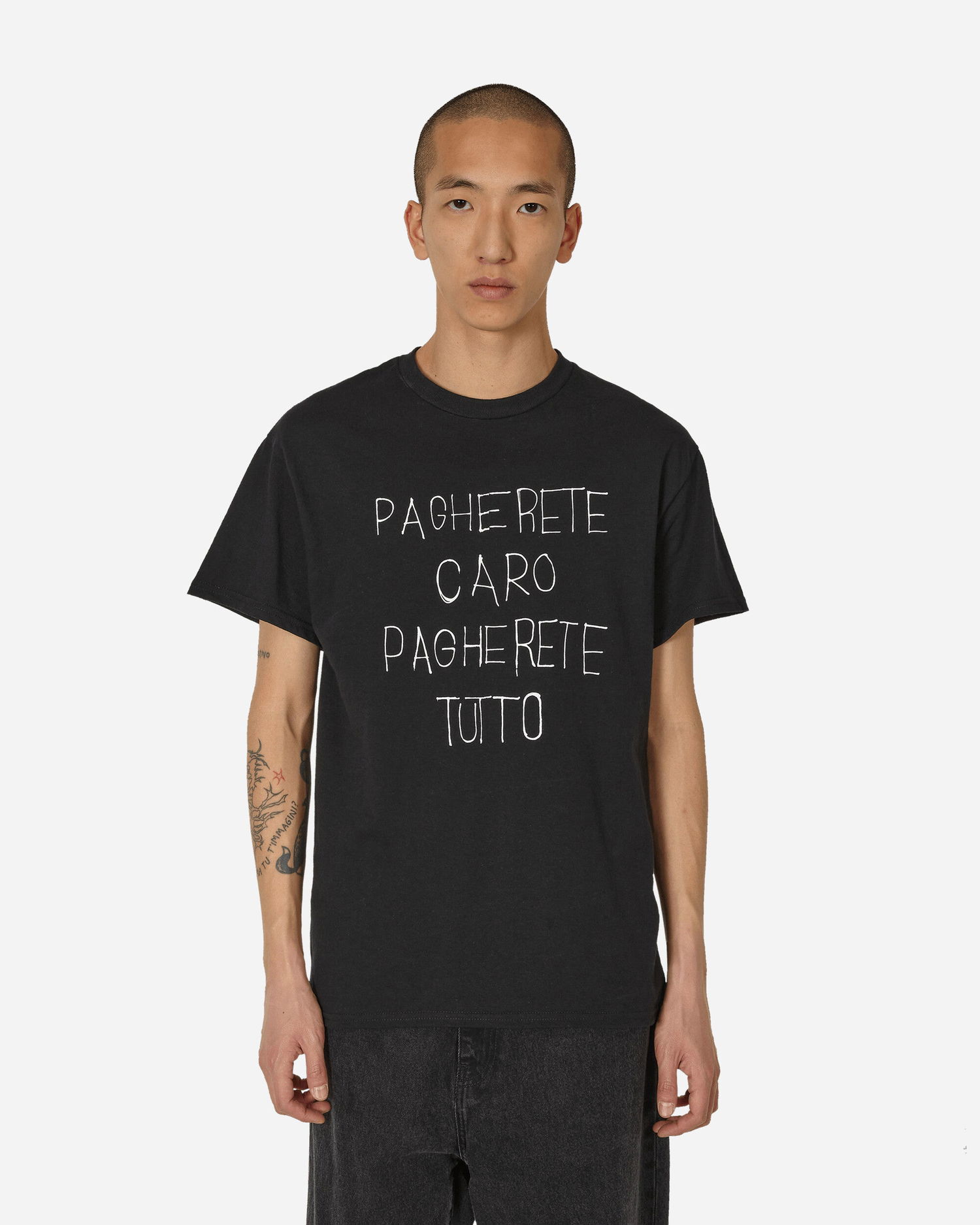 Тениска Slam Jam DeeMo Pagherete Caro Pagherete Tutto T-Shirt Black Черно | SJPAGHERETEE1 001, 0