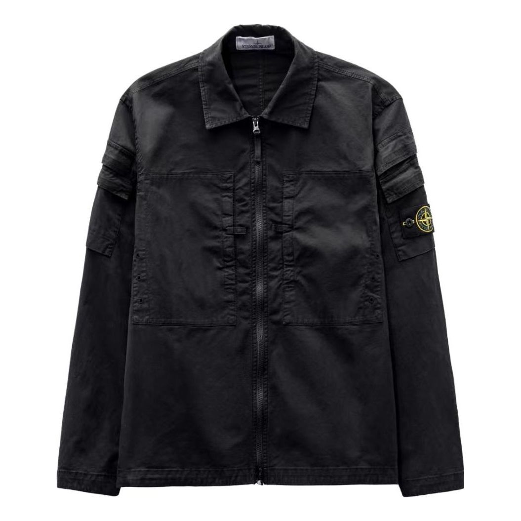 Риза Stone Island Stretch Overshirt Черно | 791510610-V0029, 0