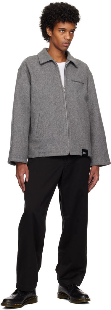 Яке Neighborhood Melton Zip Work Jacket Сиво | 242ZANH-JKM01, 3