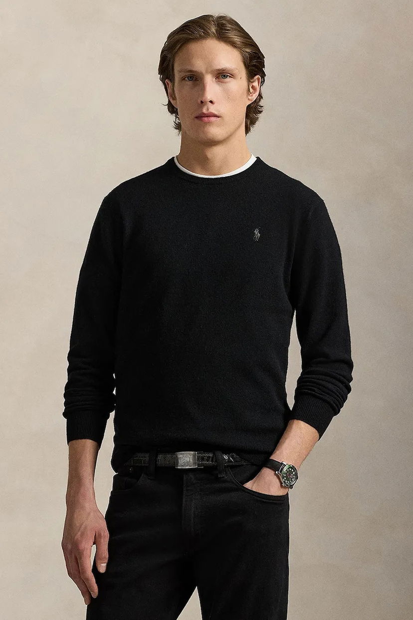 Пуловер Polo by Ralph Lauren Polo Ralph Lauren Wool Sweater Черно | 710974148