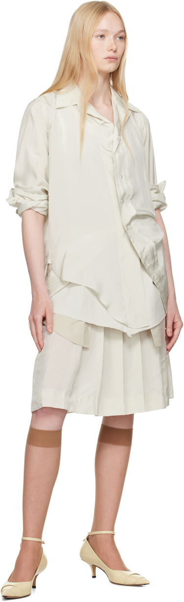 Риза Maison Margiela Maison Margiela Dropped Hem Shirt Бяло | S51DT0020 S76632, 3