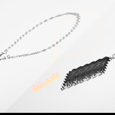 Портфейл Pleasures PLEASURES Leather Card Holder with Chain Черно | P25SU073 BLACK, 0