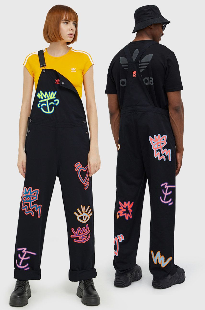 Комбинезон adidas Originals Doodle Print Wide-Leg Overalls Черно | HC3090, 0