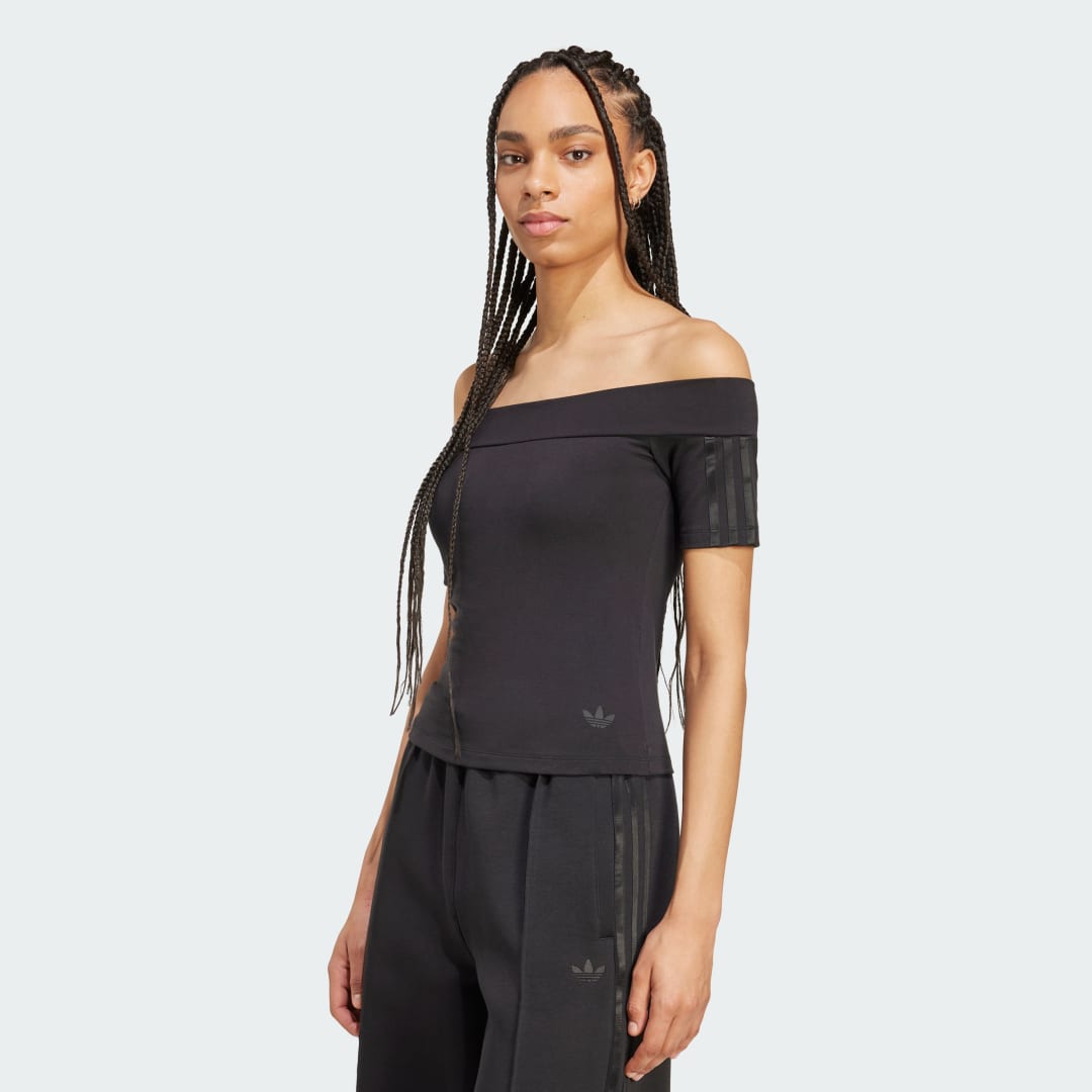 Тениска adidas Performance Adicolor Bandeau Off-The-Shoulder Tee Черно | JV9742, 0