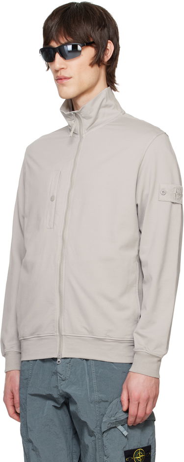 Пуловер Stone Island Stone Island Stretch Zip-Up Jacket Сиво | K1S15 6100012 S00F3, 3