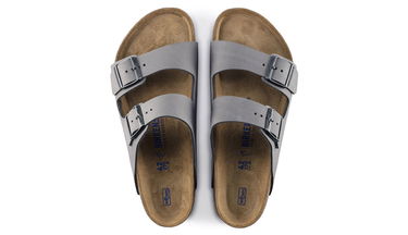 Кецове и обувки Birkenstock Arizona SFB Nubuck Leather Narrow Fit W Сиво | 1020973, 5