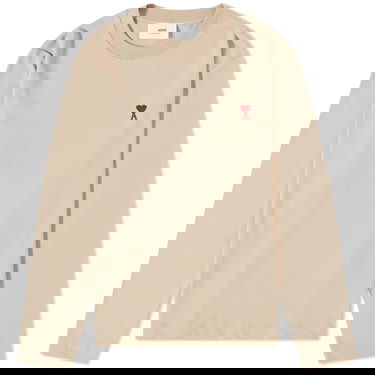 Тениска AMI Small A Heart T-Shirt Бежово | UTS205-726-265, 0