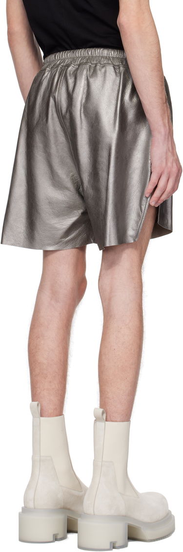 Къси панталони Rick Owens Rick Owens Hollywood Boxers Leather Shorts Металик | RR01E5306 LBAM, 2