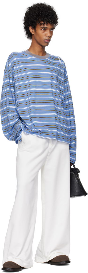Пуловер Marni Marni Striped Long Sleeve T-Shirt Синьо | HUMU0325S0 UTC452, 3