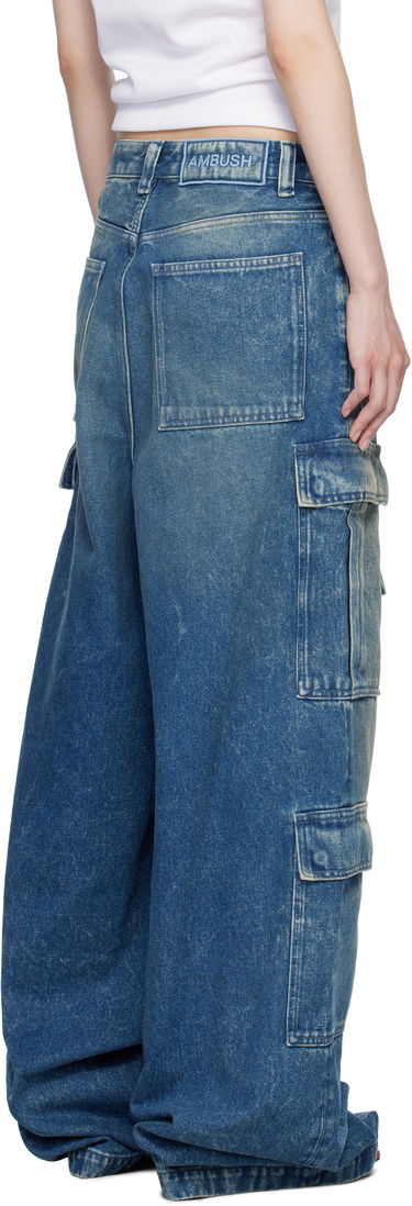 Карго панталони Ambush Vintage Wash Denim Cargo Pants Синьо | BWYB003F24DEN0014400, 2