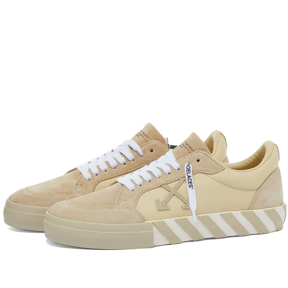 Кецове и обувки Off-White Low Vulcanised Canvas Suede Sneaker Бежово | OMIA085S22LEA0016161, 1
