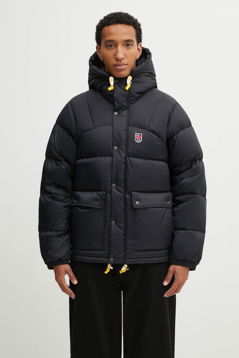 Пухо яке FJÄLLRÄVEN Expedition Winter Down Hooded Puffer Jacket Черно | F84605