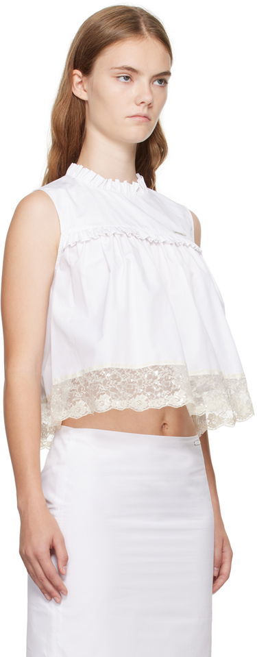 Потник We11done Lace Trim Blouse Бяло | WD-BL2-24-140-W-WH, 1