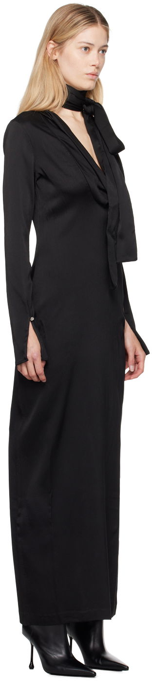 Pокля Blumarine Blumarine Cowl Neck Maxi Dress Черно | A422A470A, 1