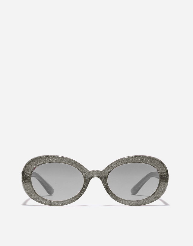 Dolce & Gabbana DNA Glitter Oval Sunglasses