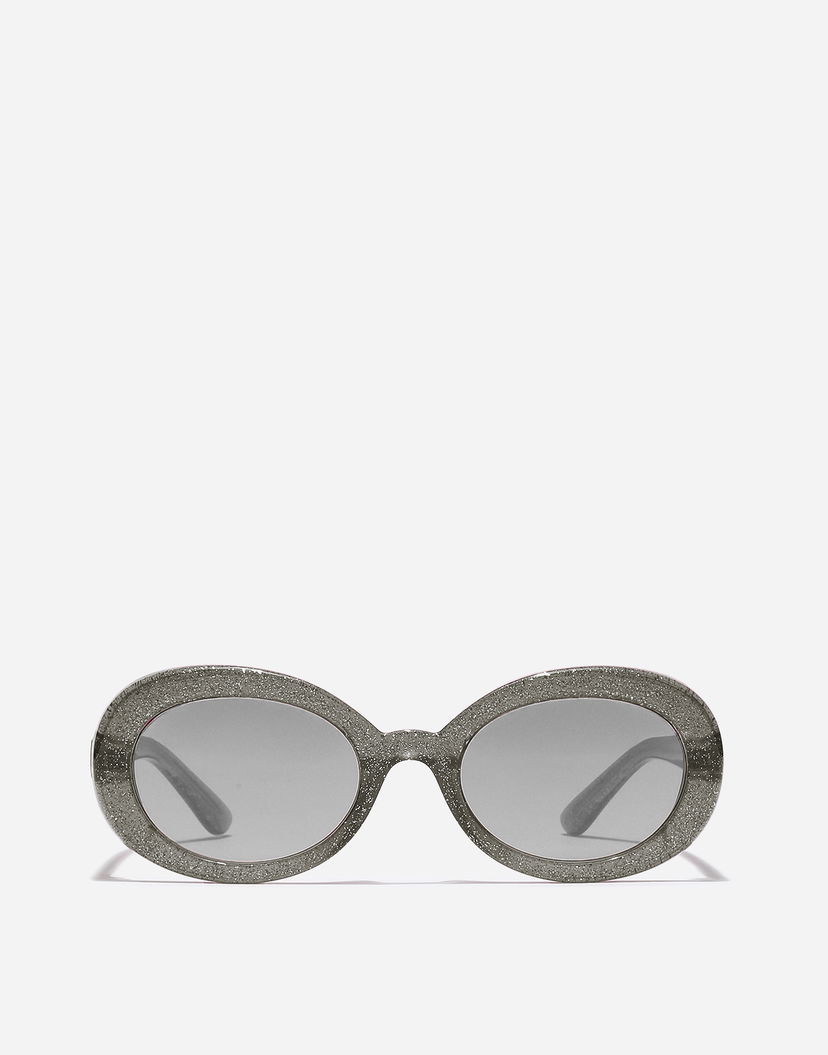 Слънчеви очила Dolce & Gabbana Dolce & Gabbana DNA Glitter Oval Sunglasses Сиво | VG600PVN1879V000