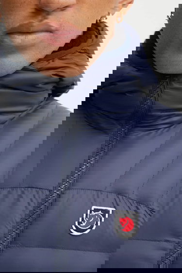 Пухо яке FJÄLLRÄVEN Expedition Lätt Transitional Hooded Puffer Jacket Тъмно синьо | F86119, 4