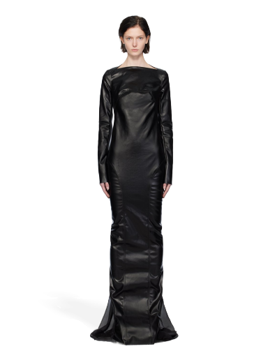 Pокля Rick Owens Al Column Denim Maxi Dress Черно | RO02C1585 SDRUB