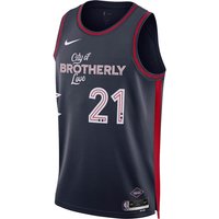 Фланелка Nike NBA PHILADELPHIA 76ERS DRI-FIT CITY EDITION SWINGMAN JERSEY JOEL EMBIID Тъмно синьо | DX8515-420, 0