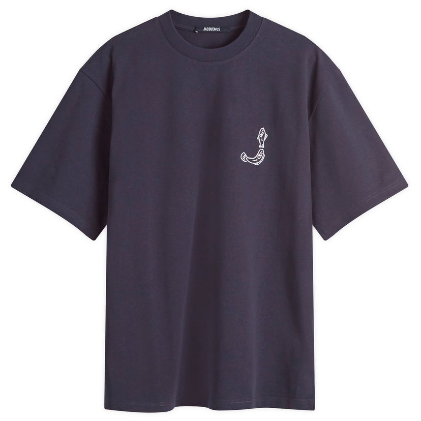 Тениска Jacquemus Men's Mervo T-Shirt in Dark Navy, Size Small | END. Clothing Черно | 24H246JS151-2125-390