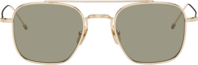 Thom Browne Titanium Squared Aviator Sunglasses