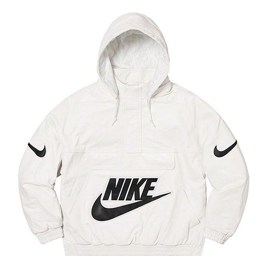 Ветровка Supreme Supreme x Nike Leather Anorak Бяло | SUP-FW19-10726