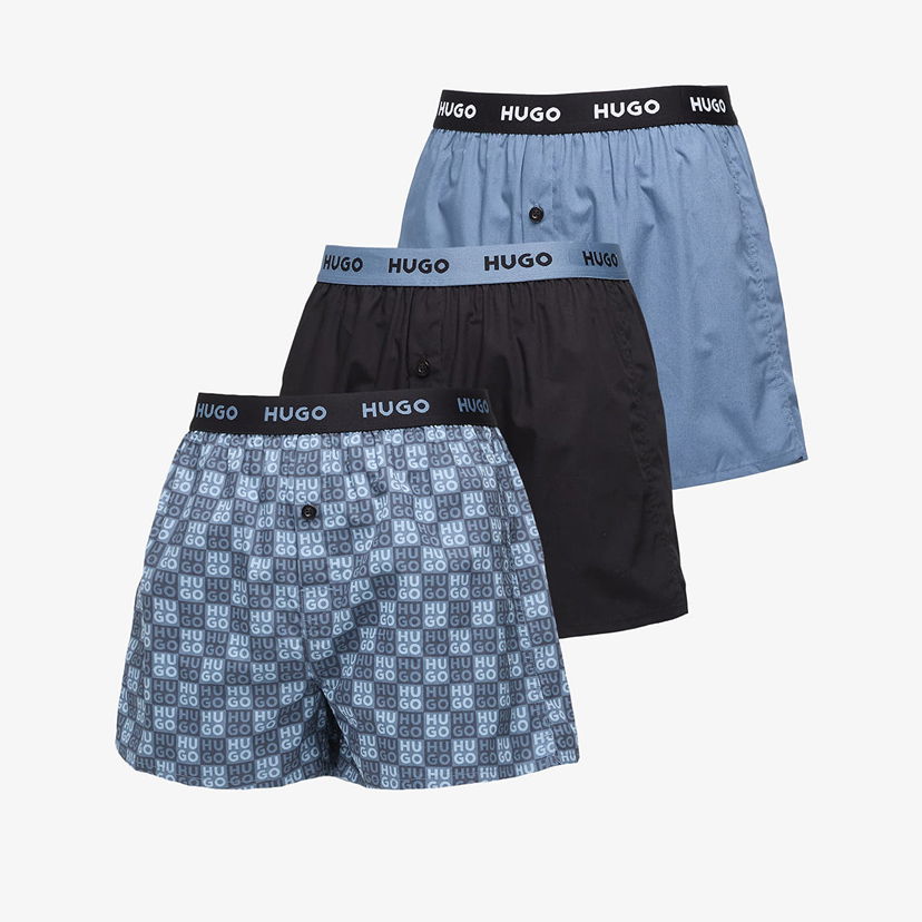 Боксерки BOSS B-Woven Loose Fit Boxers 3-Pack with Logo Pattern Многоцветен | 50532565-964
