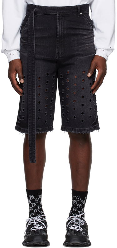 Къси панталони We11done We11done Denim Eyelet Shorts Черно | WD-DP1-22-358-M-WB, 0