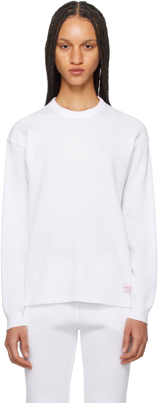 Тениска Alexander Wang Dropped Shoulder T-Shirt Бяло | UCC4221611