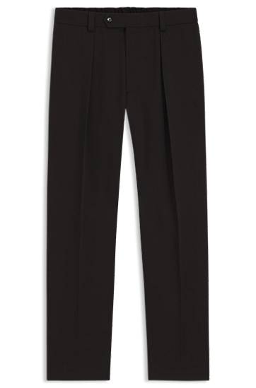 Панталони BOSS BECKHAM micro-patterned trousers in cotton Черно | 50554875