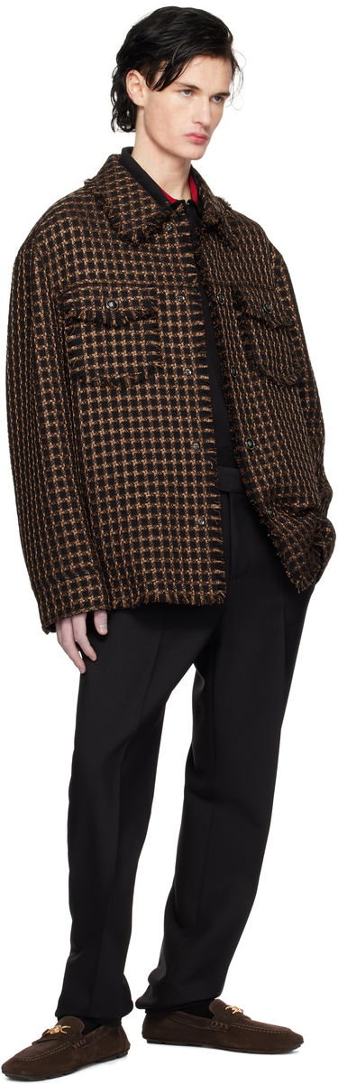 Панталони Versace Formal Mohair-Blend Trousers Черно | 1016648_1A11068, 3