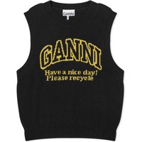 Пуловер GANNI Graphic O-Neck Vest Черно | K2091-99, 1
