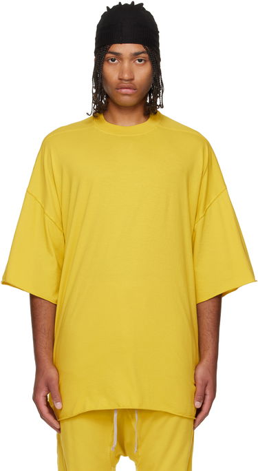 Тениска Rick Owens Concordians Tommy Oversized Raw-Edge Short Sleeve T-shirt Жълто | DU02E7259 RN, 0
