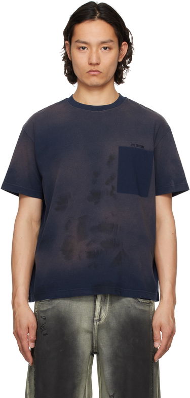 Тениска We11done We11done Embroidered Grunge T-Shirt Тъмно синьо | WD-TT1-25-725-U-NV, 0
