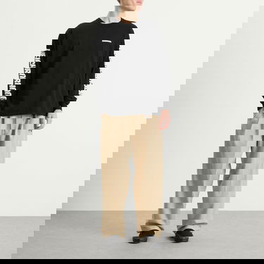 Тениска Neighborhood Distorted Logo Long Sleeve T-Shirt Черно | 252PCNH-LT01-BLK, 4